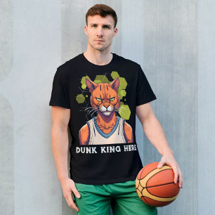 Cool Cat Gifts for Basketball Lovers Coach Fans T-Shirt