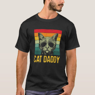 Cool Cat Glasses Dad Vintage Funny Cats Lover Kitt T-Shirt