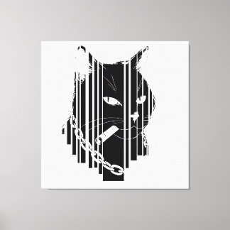 Cool cat graphic design Artwork Canvas Print