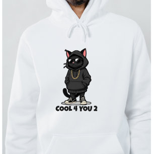 Cool Cat Hoodie – Funny Streetwear Cat Design "Coo