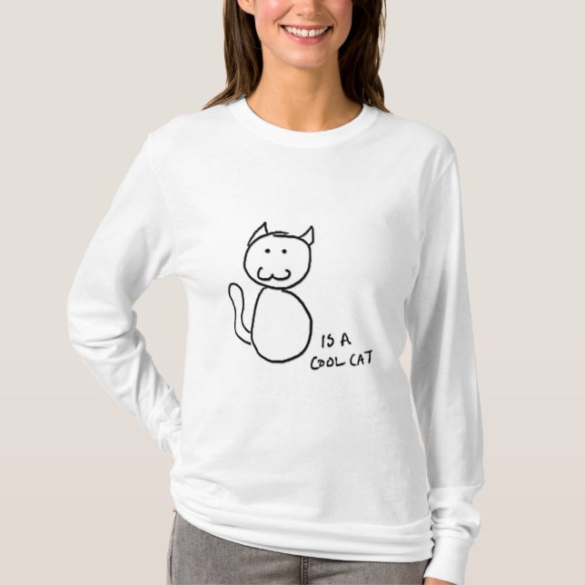 Cool Cat Hoodie T-Shirt (Front)