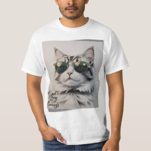 Cool Cat in Shades – Good Things Are Coming T-Shirt