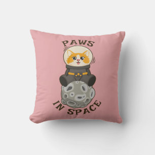 Cool Cat in space Cat Astronaut Cosmic animal Moon Cushion