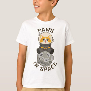 Cool Cat in space Cat Astronaut Cosmic animal Moon T-Shirt