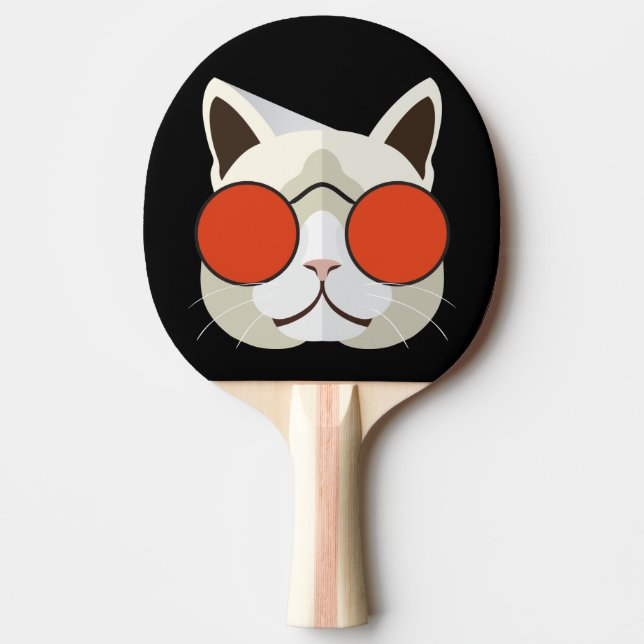 Cool Cat in Sunglasses Ping Pong Paddle (Front)