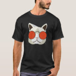 Cool Cat in Sunglasses T-Shirt<br><div class="desc">This attention getting design features a cool cat in sunglasses. If you wish to personalise this shirt with your name, text, slogan, or even the name of your cat, select the "Customise It" button and enter your text into the design template. You may change fonts, font colours and font size...</div>