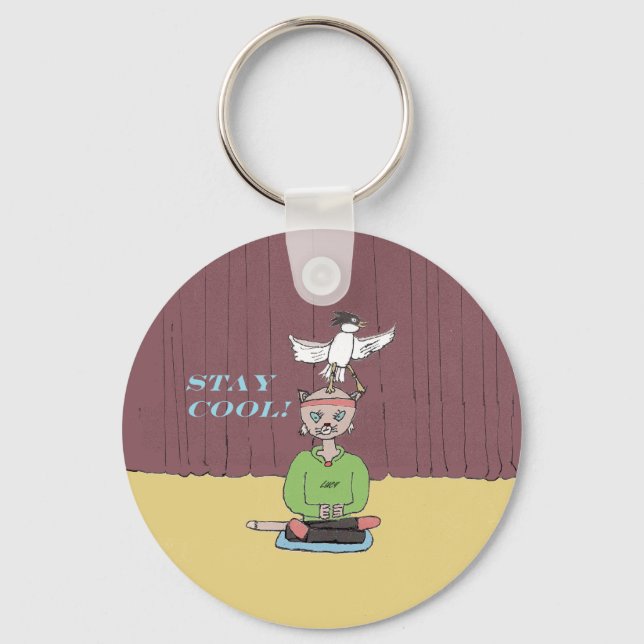 Cool Cat! Key Ring (Front)
