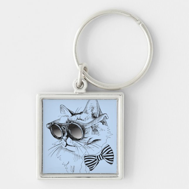Cool Cat Key Ring (Front)
