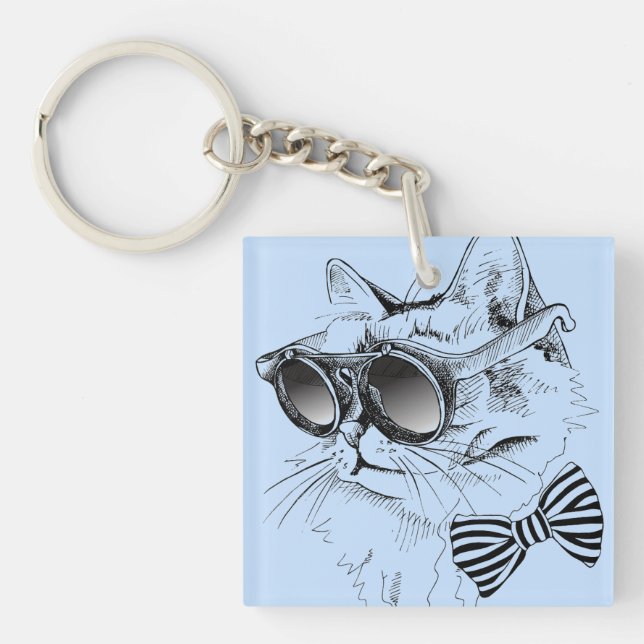 Cool Cat Key Ring (Front)