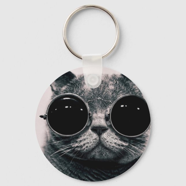 cool cat kool kat with shades key ring (Front)