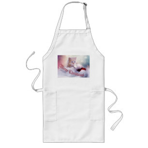 Cool Cat Merry Christmas Apron