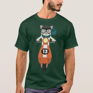 Cool Cat on Moped Scooter for Hipsters T-Shirt