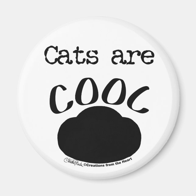 Cool Cat-Paw Print Magnet (Front)