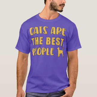 Cool Cat paw Saying The best People  T-Shirt