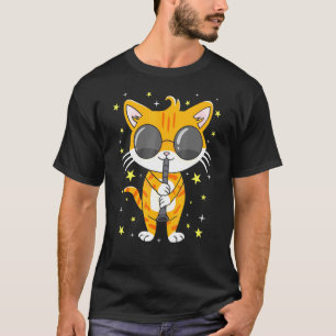 Cool Cat Plays Clarinet   Pets With Music Instrume T-Shirt