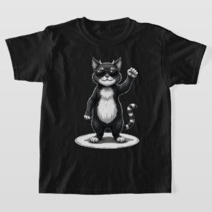 Cool Cat Rock Dancer Tee Funny Animal Music Gift