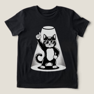 Cool Cat Rock Dancer Tee   Funny Animal Music Gift
