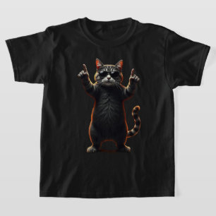 Cool Cat Rock Dancer Tee   Funny Animal Music Gift