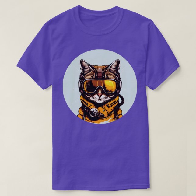 Cool Cat Ski Googles Gifts for Cat lovers T-Shirt (Design Front)
