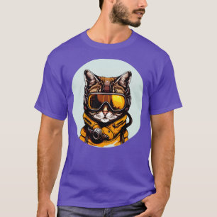 Cool Cat Ski Googles Gifts for Cat lovers T-Shirt