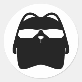 Cool Cat Sticker, Secret Agent Chubbs, Classic Round Sticker