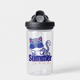 Cool Cat Summer Vibes Water Bottle
