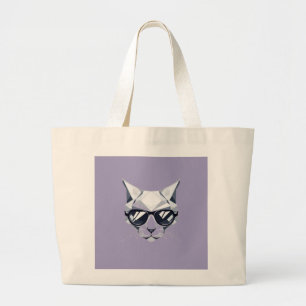 Cool Cat Sunglasses Jumbo Tote Bag