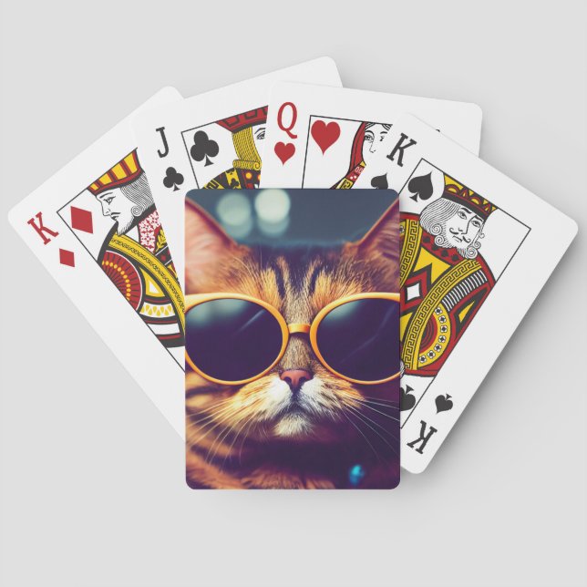 COOL CAT SUNGLASSES PLAYING CARDS (Back)
