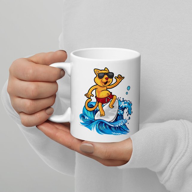 Cool cat surfer coffee mug (Creator Uploaded)