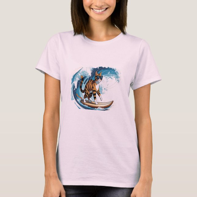 Cool Cat Surfing T-Shirt (Front)