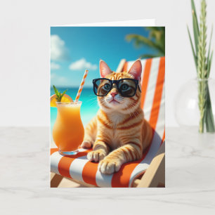 Cool Cat Vacation Card