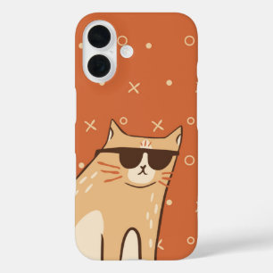 Cool Cat Vibes iPhone 16 Case