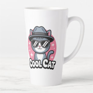 Cool Cat Vibes Latte Mug