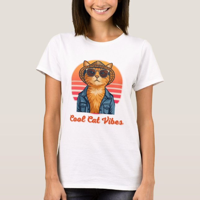 Cool Cat Vibes 🌴😎 T-Shirt (Front)