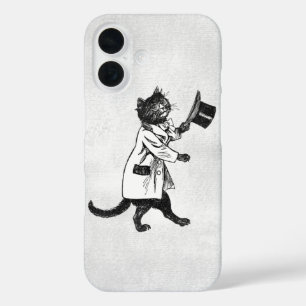 Cool Cat Vintage Black White Grunge iPhone Case