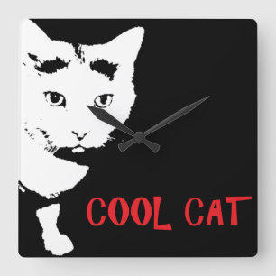 COOL CAT WALL CLOCK