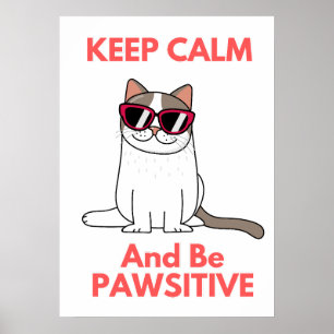 Cool Cat Wearing Glasses Quotes Poster