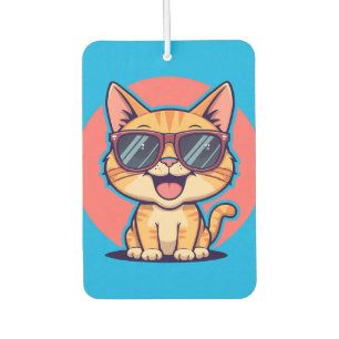 Cool Cat with Sunglasses – Cute Funny Kitty Design Car Air Freshener