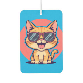 Cool Cat with Sunglasses – Cute Funny Kitty Design Car Air Freshener
