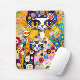 Cool Cats Abstract Mouse Mat