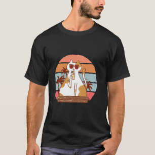 Cool Cats Beach Cats Vacation Cats Tropical Drink  T-Shirt