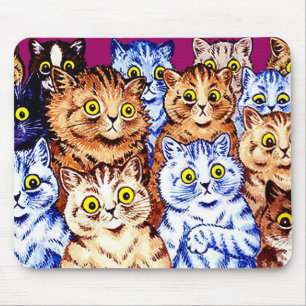 Cool Cats by Louis Wain Mouse Mat