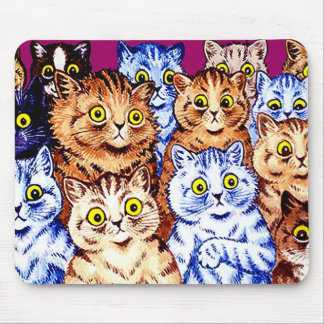 Cool Cats by Louis Wain Mouse Mat