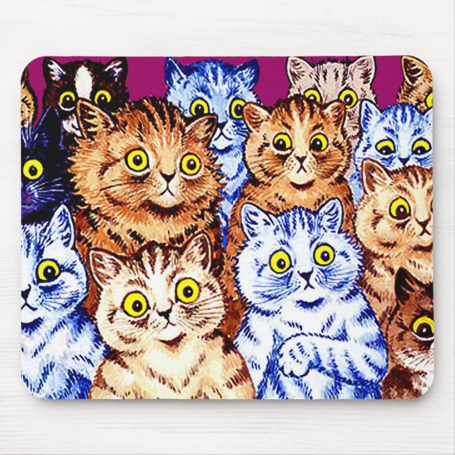 Cool Cats by Louis Wain Mouse Mat (Front)