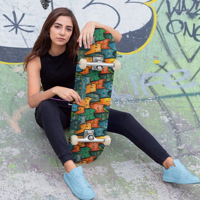 Cool Cats Colourful Skateboard (Cool Cats Colorful Skateboard)