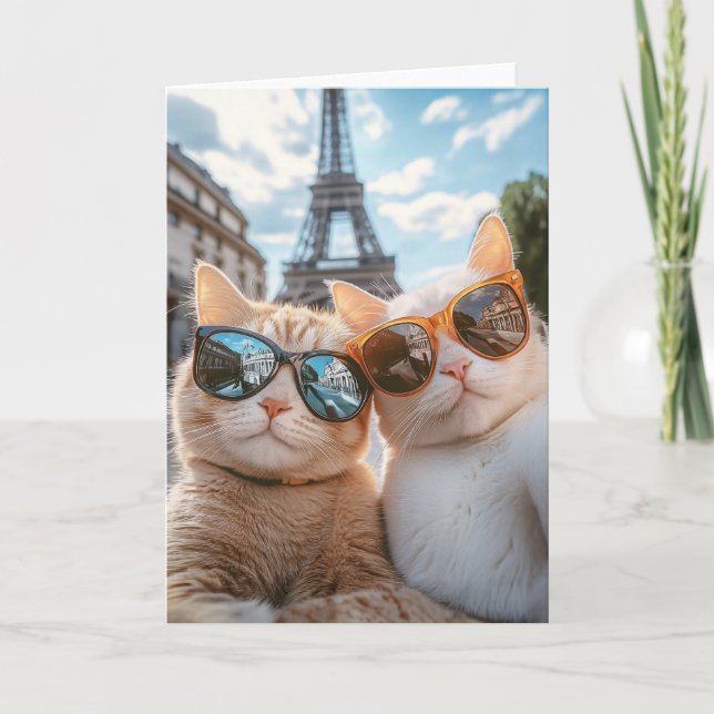 Cool Cats in Paris Invitation (Front)