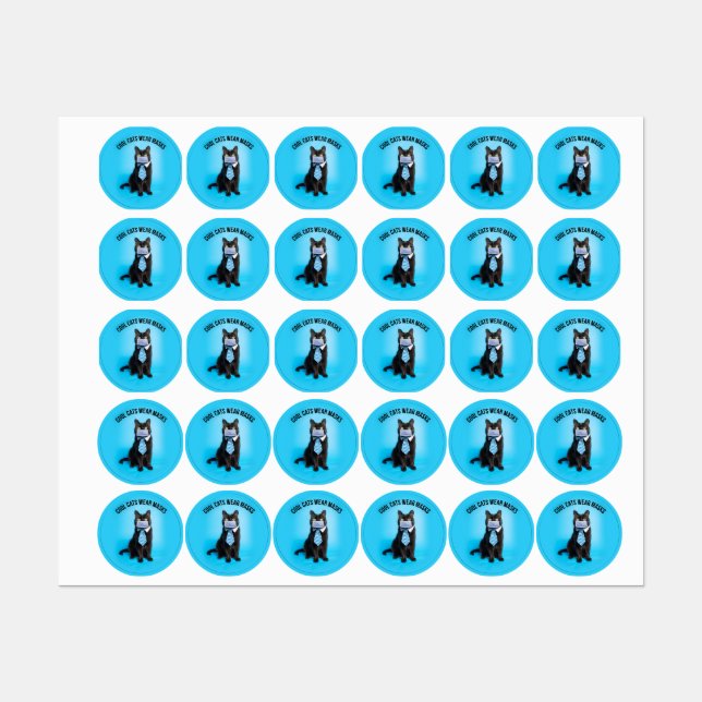 Cool Cats Wear Masks (Sheet)
