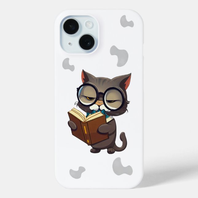 Cool Cats Wearing Glasses Read Book Case-Mate iPhone Case (Back)