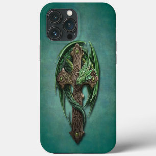 Cool Celtic Tribal Cross Dragon Tattoo Art Design iPhone 13 Pro Max Case