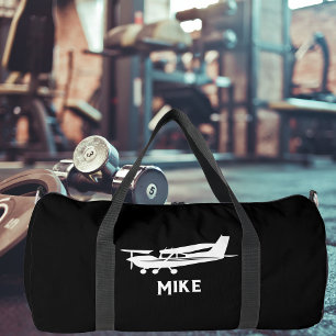 Cool Cessna Aeroplane,Simple,Blue,Aviation Duffle Bag